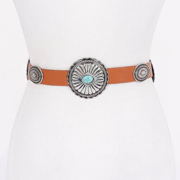 Multi Metal Vintage Pu Belt